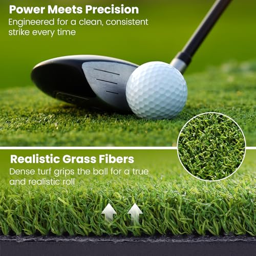 Anygulf 5x4ft Large Golf Hitting Mat - 26mm Thick Artificial Turf for Indoor & Outdoor Practice