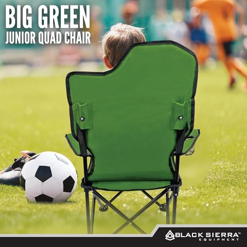 Kids Tractor Camping Chair - Big Green, Folding Outdoor Seat, 150 lb Capacity