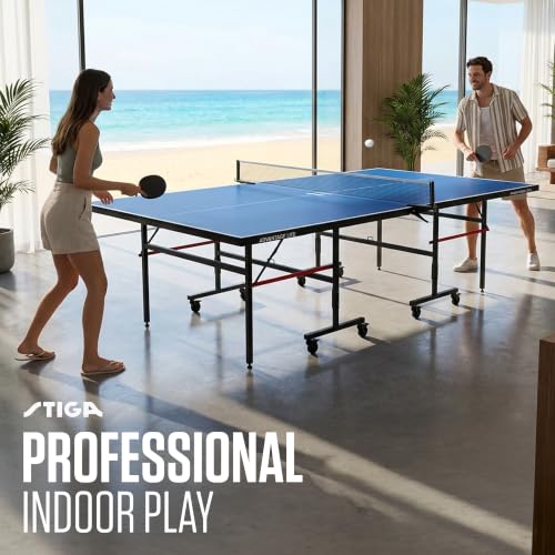Indoor Ping Pong Table - 13mm Foldable Table Tennis for Family & Recreational Play