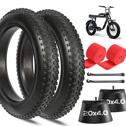 20x4 Fat Bike Tire - All-Terrain High-Performance Replacement for MTB & E-Bikes with 2 Tubes - Variation: 20*4.0 / Qty 2 Tires+2 Tubes