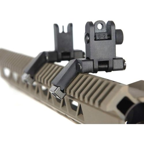 Flip Up Sights Airsoft Sights Low Profile Design Rapid Transition Front and Rear Hunting Gun Accessories Sights 15accessories(Black 45 Degree flip up Sight)