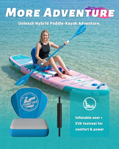 Inflatable Stand Up Paddle Board 11'6 x 36'' with Pink Variation, All Accessories Included