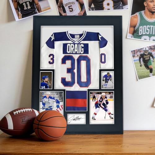 Large Sport Jersey Shadow Box Frame with UV Protection & Photo Slots - Aluminum