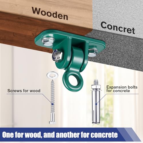 Tandefio Green 6-Piece Swing Hanger Set for Indoor Outdoor Use