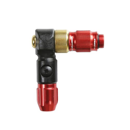 Lezyne Unisex_Adult ABS-1 Pro Chuck Pumpenkopf mit Schrader und Presta, für High Pressure Hose, Rot-glänzend, 1-ABS1P-CHUCK-V111 Floor air Pump, red, Standard Size