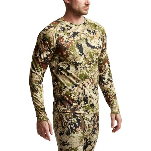 XX-Large Sitka Core Lightweight Crew Long Sleeve Hunting Base Layer Men Optifade Subalpine