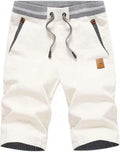 Tansozer Men's Casual Beach Shorts - Classic Fit with Drawstring, Elastic Waist & Pockets