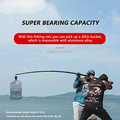 11.15ft Extra Long Telescoping Fishing Net with Carbon Fiber Handle