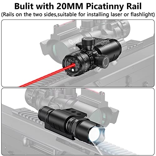 CVLIFE 4x32 Prism Hunting Rifle Scope with BDC Reticle and 3-Color Illuminations