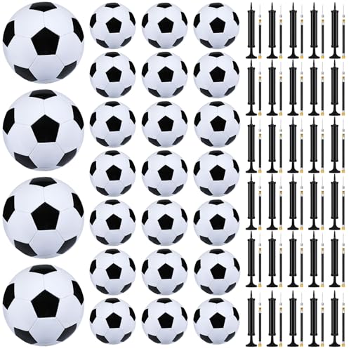 Bulk Size 5 Soccer Balls with Pumps - Durable, Soft PU Leather, Indoor & Outdoor Use
