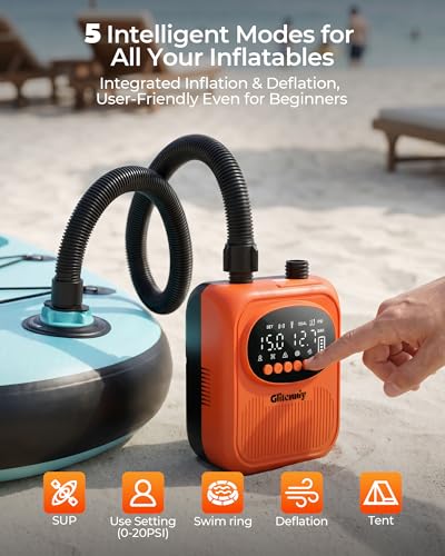Electric Paddle Board Pump 13500mAh Rechargeable Inflator for SUP & Inflatable Boats