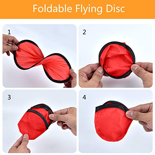 180-Piece Foldable Flying Disc Fan Set with Carry Bag - Kids Outdoor Toy
