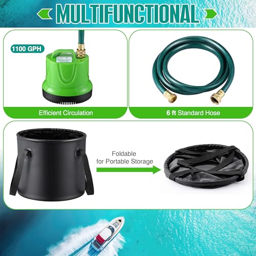 Black Boat & RV Winterizing Kit with Pump - Marine Engine Protection System