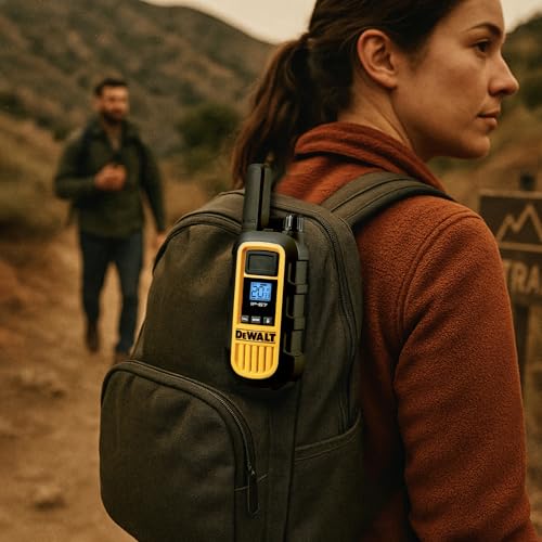 DEWALT DXFRS800 FRS Walkie Talkies 2W Waterproof 2 Pack - Long Range, Dustproof, 18-Hour Battery