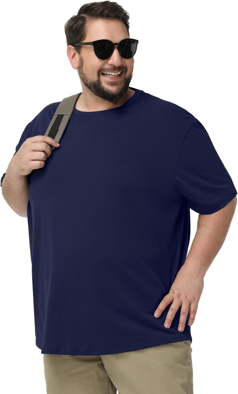 TEZO Men's Big & Tall Oversized T-Shirts - Classic Relaxed Fit Casual Tees | 3 Pack