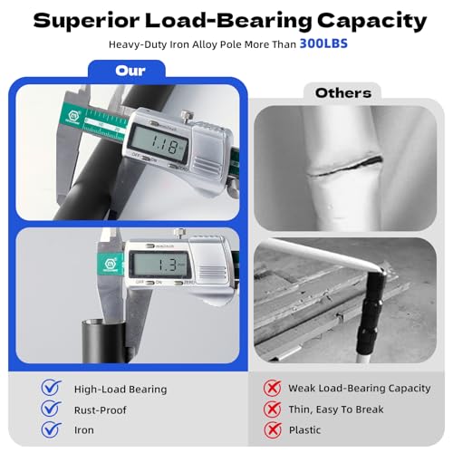 Boat Cover Support Poles - Heavy Duty Adjustable 25-62 Inches, 2 Pack - Reinforced Steel