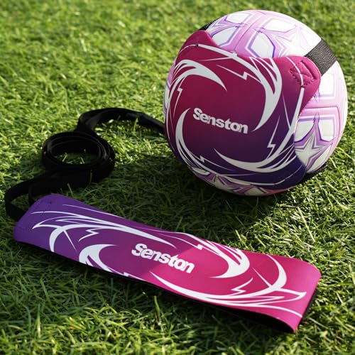 Senston Soccer and Volleyball Training Belt - Pink Adjustable Practice Aid for Ball Size 3, 4, and 5