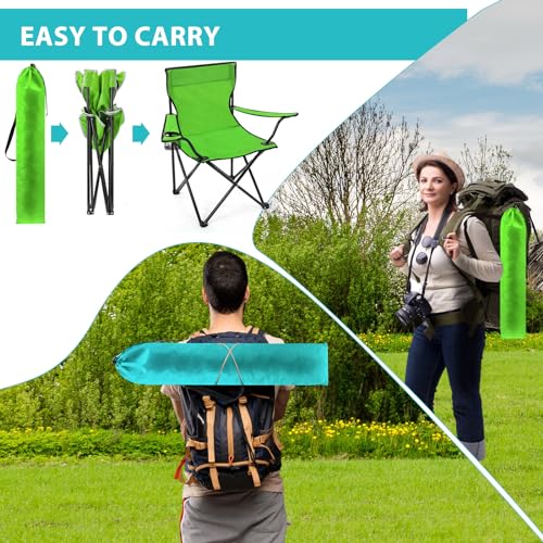 4 Pcs Folding Camping Chairs with Carry Bag - Regular Size, Stylish