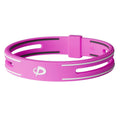 Phiten S-PRO Titanium Bracelet - Waterproof Sport Silicone Bracelet Wristband with Aqua-Titanium for Alternative Healing - Power Elastomer Zone with Micro Titanium Spheres - Pink, 6.75 Inch