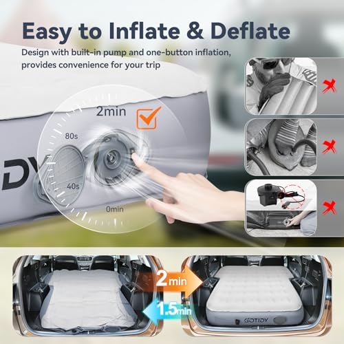 GOTIDY Full Size SUV Air Mattress with Wireless Pump for Jeep Wrangler Ford Bronco Subaru Forester