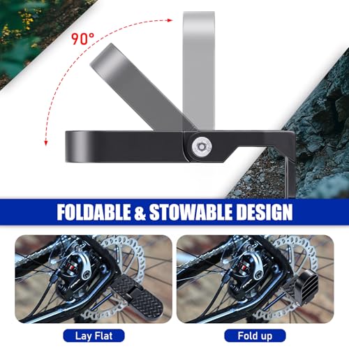 TOBWOLF U Slot Bike Rear Pedals - 12.5mm Aluminium Alloy Non-Slip Foot Pegs