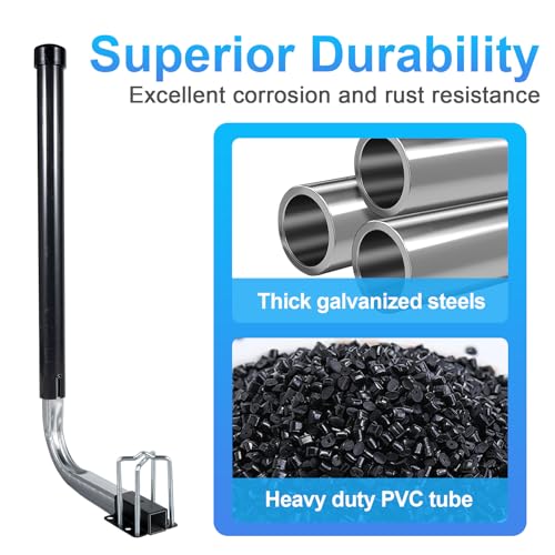 Yorovent Black Galvanized Steel Boat Trailer Guide Poles - Adjustable 40"/48"