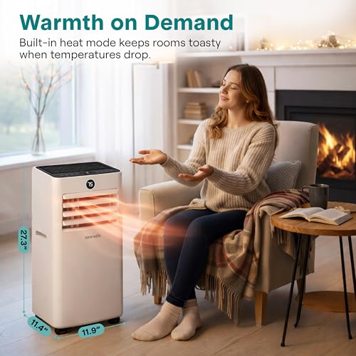 Portable 8,000 BTU Air Conditioner and Heater - No Wifi, Compact Climate Control