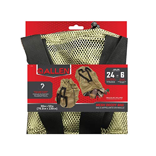 Allen Company Mesh Decoy Bag, Fits 24 Standard Duck Decoys, 52" L x 30" W, Olive