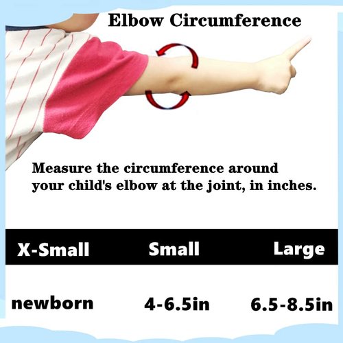Heyshapeing Prevent Scratching Face, Thumb Sucking Habit, Pulling IV Tubes Elbow Immobilizer Splint & Arm Restraint Wrap for Babies Kids-Prevent HAND-TO-FACE habits (Small（2pcs）)