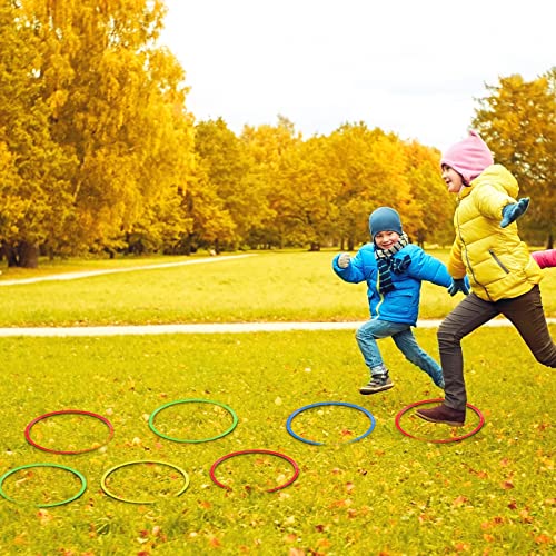 Libima 24 Pcs 15.8 Inch Exercise Hoop Obstacle Course Ring Set - Large Plastic Fitness Rings