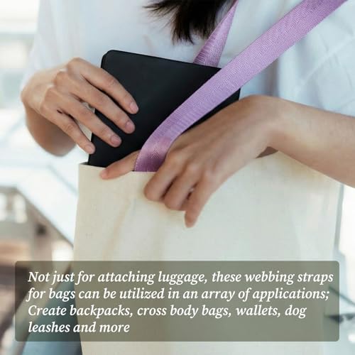 Nylon Webbing Straps 1 Inch Wide 3.3 Yards per Roll - 24 Colors for DIY Crafts & Bags - Retro Colors Variation