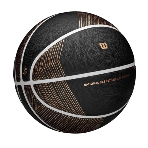 Wilson NBA Champagne Series Basketball - Black/Brown, Size 7, 29.5"