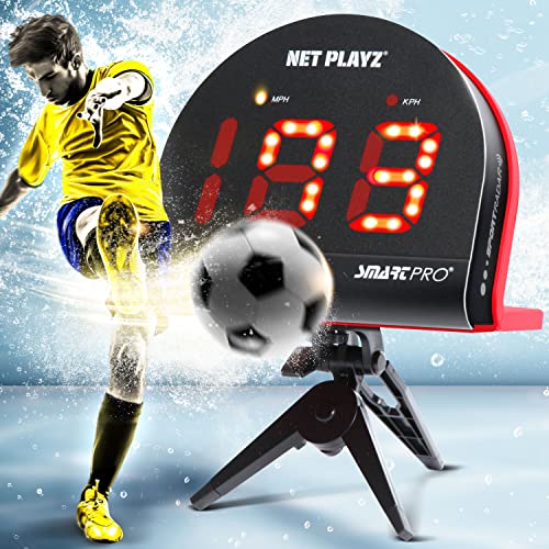 NET Playz Soccer Speed Radar Gun - Hand-Free Shot Power & Speed Measurement