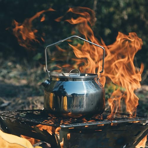 Fire-Maple Antarcti Camping Kettle Stainless Steel 1.3 Quarts for Fire Use