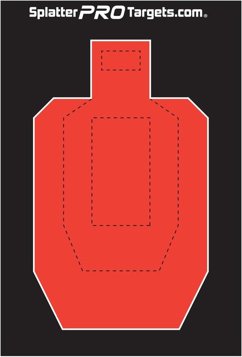 IPSC Style Splatter Targets - 12x18 Fully Reactive Shooting Targets with Bright Impact Splatter