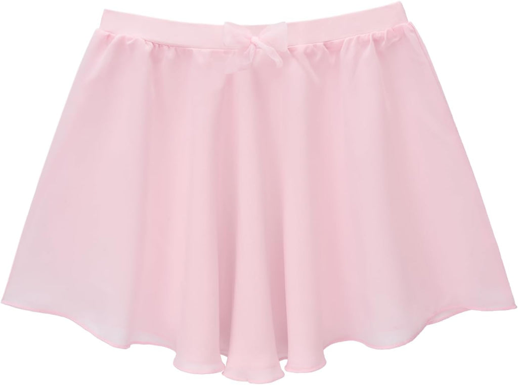 Stelle Girls Ballet Skirt - Chiffon Dance Skirt with Mesh Bowknot | Elastic Waist Pull-On Design