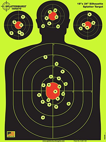 50 Pack Fluorescent Yellow Splatter Targets - 18 x 24 inch Shooting Targets for All Firearms Made in USA