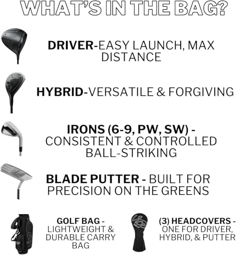 Vice Golf 2027 Men's Boost Complete Golf Club Set with Silver Steel Bag (Right Hand)