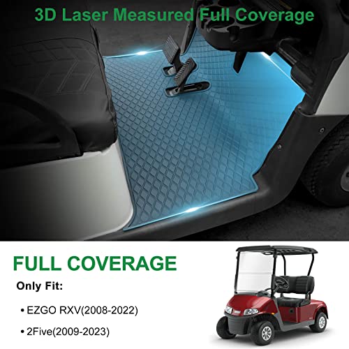 LEAPGOMAX Black Golf Cart Floor Mat for EZGO RXV & 2Five 2008-2022 Full Coverage