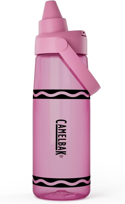 CamelBak Crayola Chug Water Bottle - Limited Edition Pink Flamingo, 25oz Tritan Renew Design