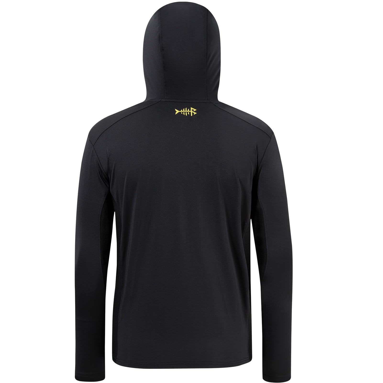 BASSDASH Men’s UPF 50+ Drawstring Fishing Hoodie Shirts UV Sun Protection Long Sleeve Outdoor Hiking Hooded T-Shirts FS33M