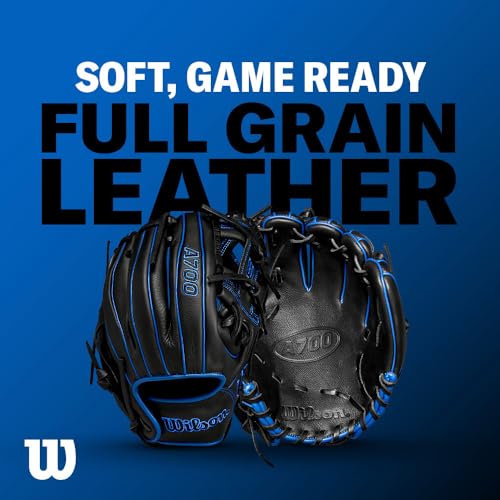 Wilson A700 32.5" Baseball Catcher's Mitt - Right Hand Throw, Black/Silver/Red