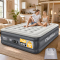 Comfort Height 20-Inch Full Air Mattress with Built-In Pump - Grey
