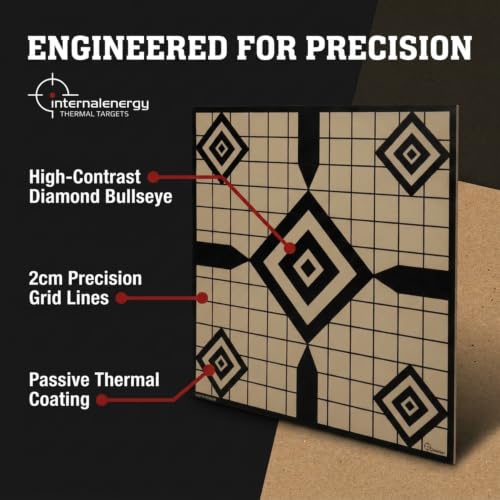 Diamond Thermal Zeroing Targets for Scopes - Passive Range Practice, 5 Pack