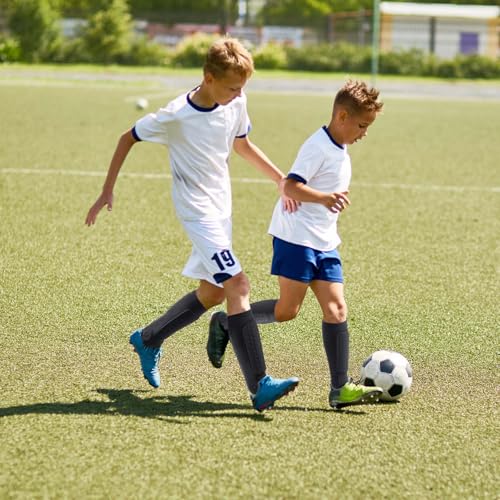 Youth and Adult Soccer Shin Guards with Calf and Ankle Protection - Small Black