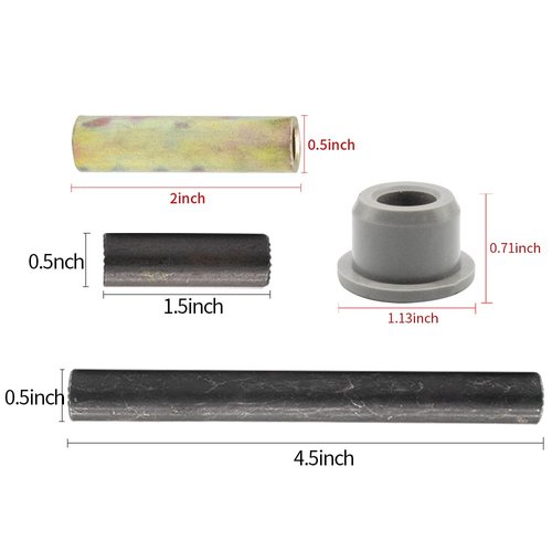 CLUBRALLY Golf Cart Front Leaf Spring and Front Upper A Arm Suspension for Club Car Precedent and 2018-up Tempo Golf Cart, Bushing and Sleeve Kit OEM#102956201, 102288101, 102287601, 102287701