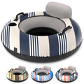 48 Inch River Tube with Canvas Cover - Heavy Duty Floating Lounge for Lakes & Pools