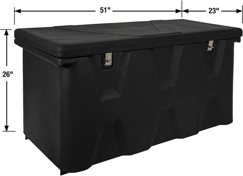 Buyers Products Poly Hitch Mounted Cargo Carrier - Waterproof Truck Bed Storage & Tool Box, 23x51x26