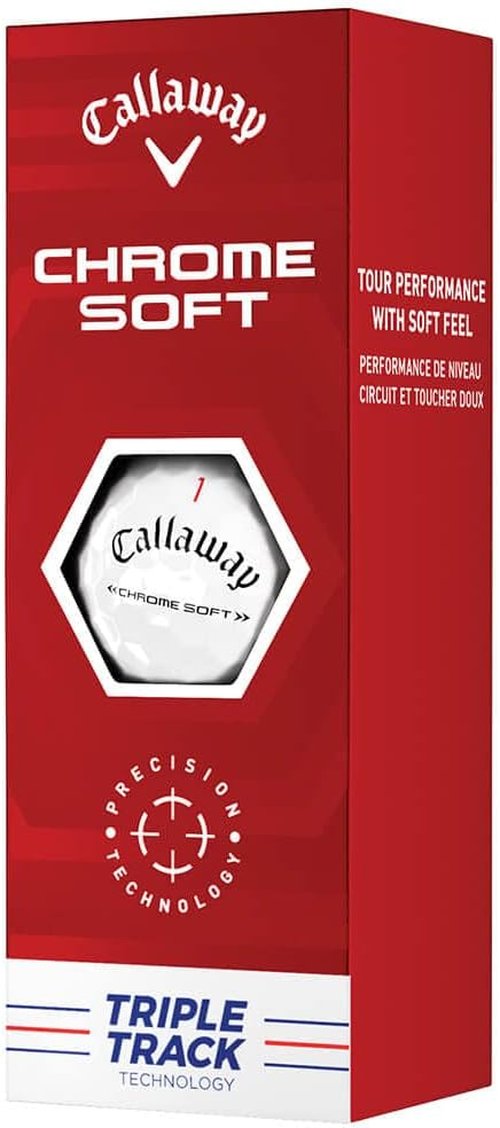 Callaway Golf Chrome Soft Golf Balls - True Track Technology | Red/Blue Color Option