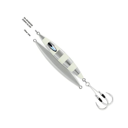 Daiwa Jig Saltwater SA-SK170G01 Saltiga SLK Metaljig, 6oz, 7/0 Assist Hooks, Pink